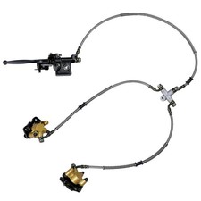 Hydraulic Front Twin Disc Brake Caliper Pads for 150cc 200cc ATV Go kart Wheeler