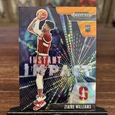 2021-22 Panini Prizm Draft Picks  Ziaire Williams #13 Orange Wave Prizm /75 (RC)