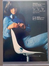 Sedia Wilkhahn 1973 232 design Wilhem Ritz chair bagno bocca pubblicità vintage