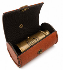 Vintage Brass Telescope with Leather Case Nautical Spyglass Antique Gift