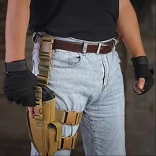 Adjustable Thigh Holster Right Hand Pistol Drop Leg Holster with Magazine Holder