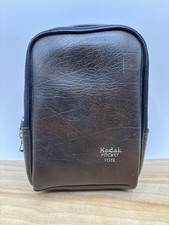 Vintage Kodak Pocket Tote Brown Leather Camera Case W/ Belt Clip  Felt Lining