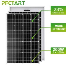 12V 200W Solar Panel System Monocrystalline for Off Grid RV Caravan Camping Van