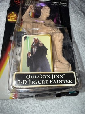 STAR WARS Episode I Qui-Gon Jinn Action Figure 3-D Painter - Hasbro 1998 - New
