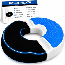 Donut Gel Sitting Pillow - Orthopedic Memory Foam for Tailbone Pain