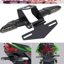 US Foldable REAR FENDER TAIL TIDY LED Turn Signal For NINJA 400 250 500 Z250/400