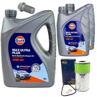 MotoröL Filter Set Gulf Max Ultra Plus 10W-40 7 Liter + Schraube FüR Mercedes T1