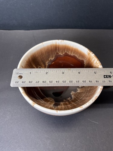 McCoy Brown Drip Soup Chili Bowl with Rare 1967 MCP USA Mount Clemens Mark - Picture 7 of 17