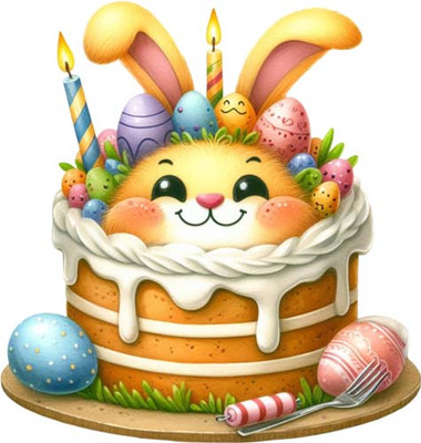 Bunte Ostern Cup Cake Wandkunst Schlafzimmer Kinderzimmer Vinyl Aufkleber Abziehbild 6 Größen
