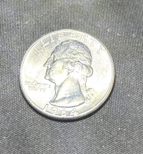 1964 P Washington Quarter - Beautiful Uncirculated, actual coin in photo