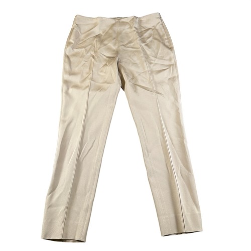 Akris, Akris Champagne Beige Straight Leg Side Zip Trousers Pants US 6