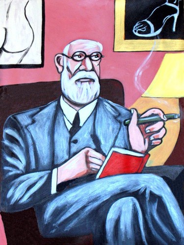 SIGMUND FREUD PRINT poster cigar psychology dreams books psychoanalysis german