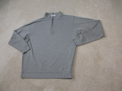 Peter Millar Sweater Men Large Gray Pullover Crown Comfort