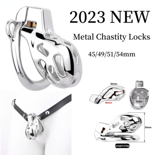 Cobra Chastity Cage Male Stainless Steel Restraint Anti-Cheating Chastity Device - Afbeelding 1 van 33