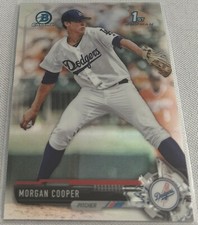 2017 Bowman Chrome Draft Baseball Morgan Cooper Los Angeles Dodgers Refractor