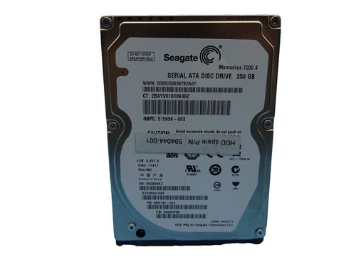 250 GB SATA SEAGATE Momentus 7200.4 ST9250410AS S/N: 5VGB20EZ 2,5 ZOLL #NFP885