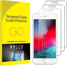 For iPhone SE/8/7 Screen Protector Tempered Glass 3-Pack HD Clear,Bubble-free