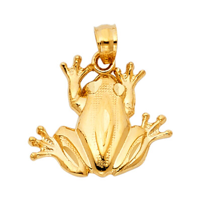 GOLD - 14K Gelbgold Frosch Anhänger