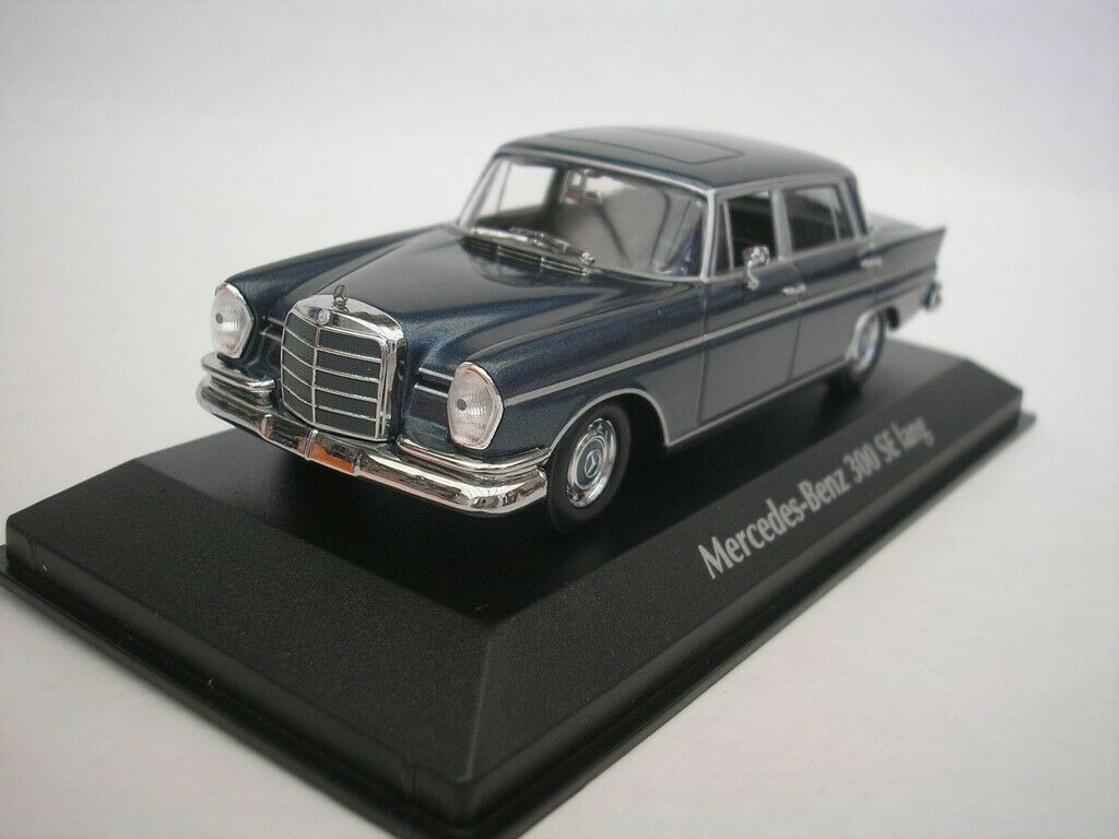 Merc様おまとめ MERCEDES BENZ 300 SE Long 1963 Blue Metallic 1/43 Maxichamps