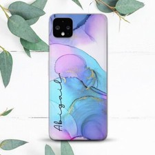 Custom Initials Name Marble Case For Google Pixel 2 3 3a 4 4a 5 6 7 8 XL