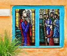 3D Religion O2232 Window Film Print Sticker Cling Stained Glass UV Block Fa