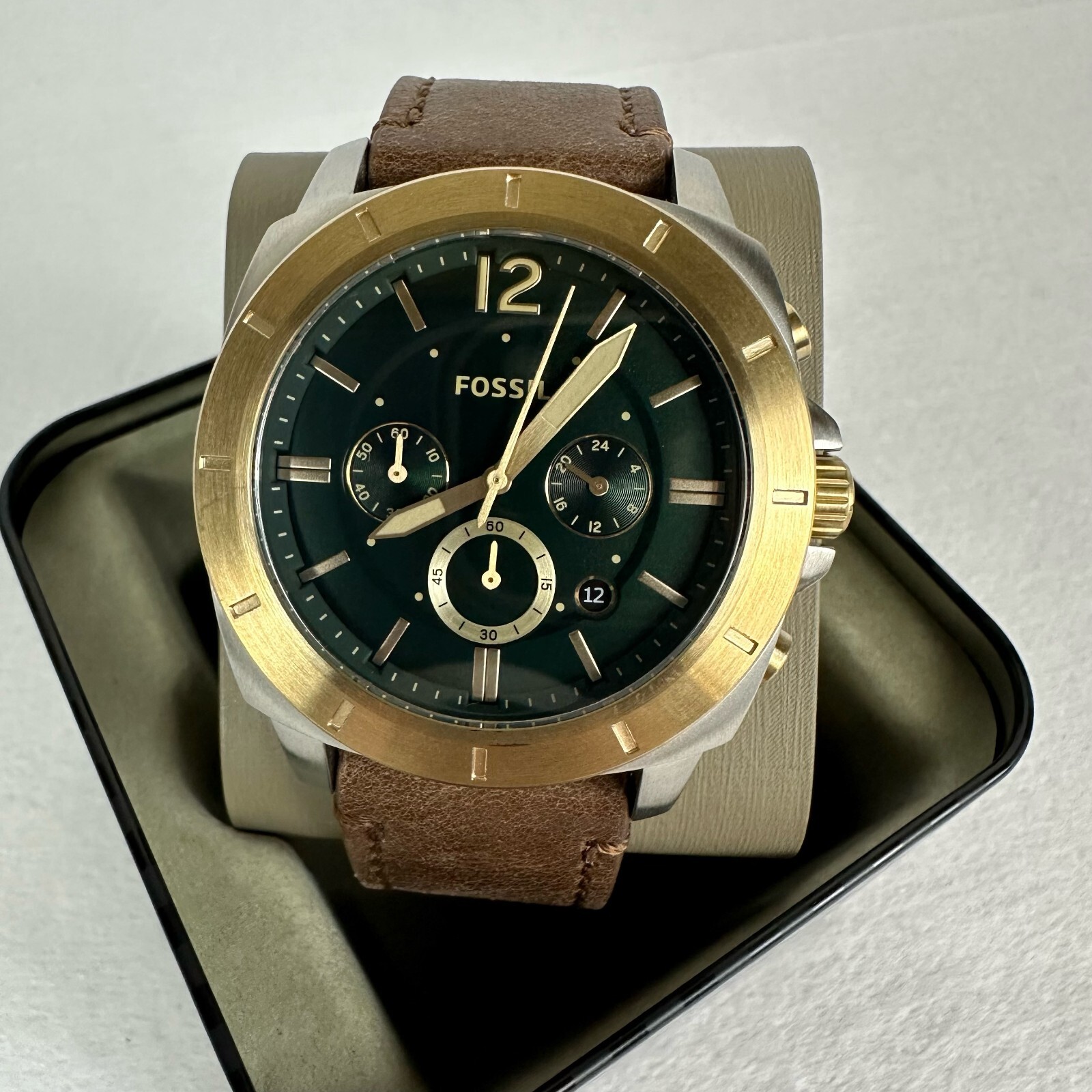 AUTHENTIC FOSSIL PRIVATEER SILVER GOLD GREEN BROWN LEATHER MENS BQ2730 WATCH for sale online | eBay AUTHENTIC FOSSIL PRIVATEER SILVER GOLD GREEN BROWN LEATHER MENS BQ2730 WATCH for sale online | eBay