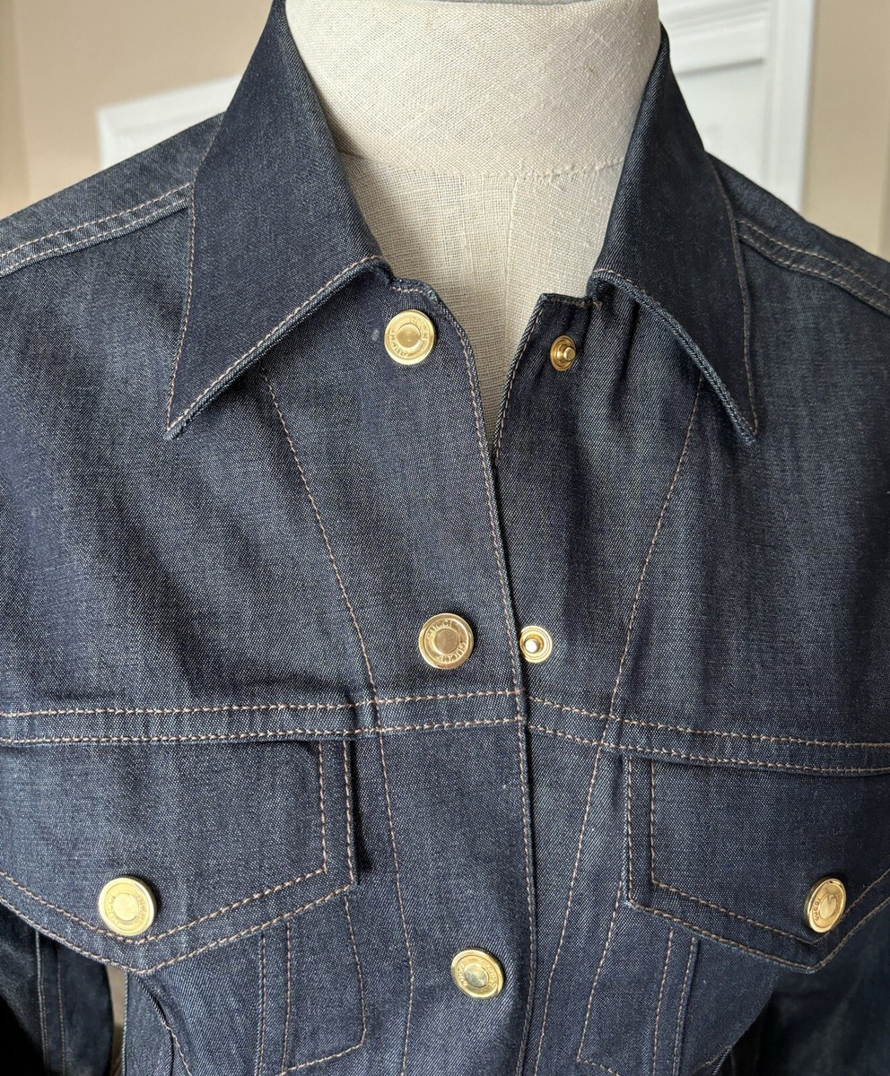 GUCCI Zamasport Dark Blue Denim Jacket Size IT 38 EXCELLENT GUCCI Zamasport Dark Blue Denim Jacket Size IT 38 EXCELLENT