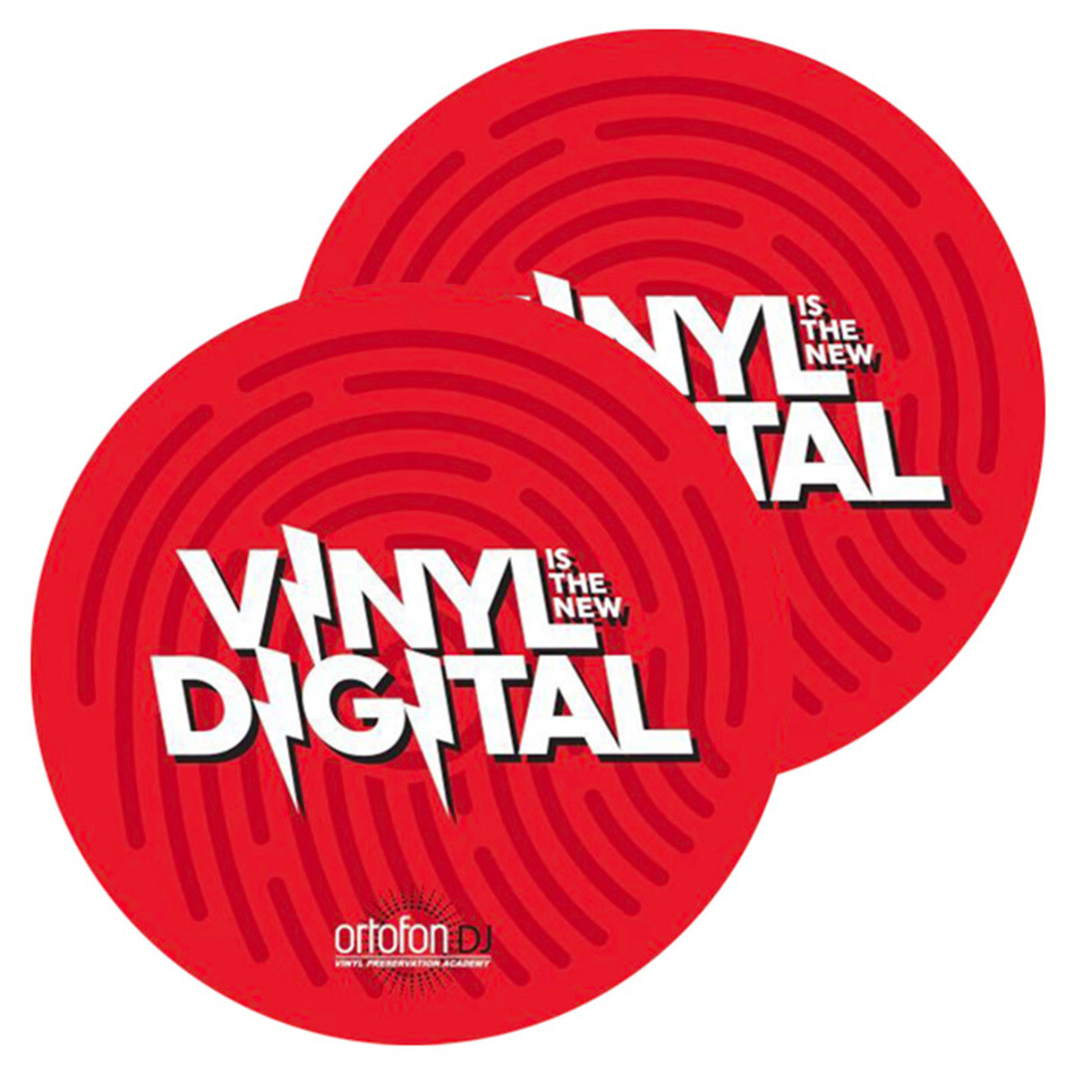 Ortofon OSMK2DIGITAL - Concorde MKII DIGITAL Slipmats  (Pair) (Red)