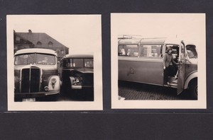 A2912 2 X Foto Auto Oldtimer Bus Reisebus Mercedes Benz O 3500