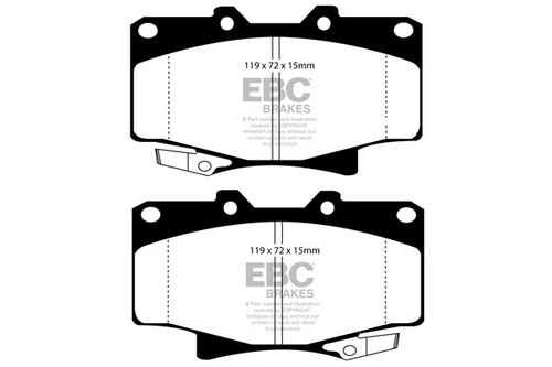EBC Brakes Bremsbelagsatz FA115 – Für Scheibenbremsen, Aluminium-Plattformen