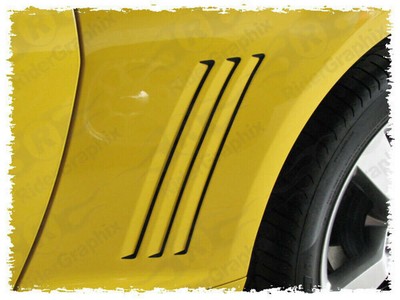 Fits 2010 - 2015 Chevrolet Camaro Rear Quarter Panel Side Vent Accent Blackout D