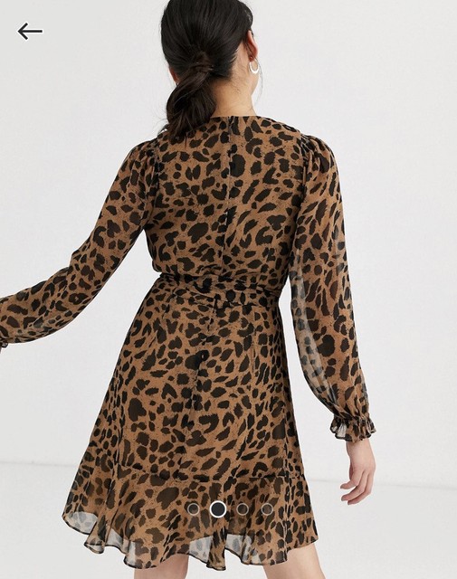 whistles brushed cheetah flippy dress