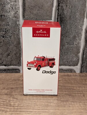 Hallmark 1956 Dodge Fire Engine   #21 2023 BRIGADE Fireman Truck Ornament H318
