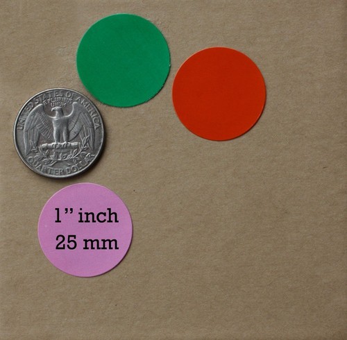 Paquete de 240 pegatinas surtidas de colores con etiqueta de puntos redondos de neón para codificación de colores de 25 mm 1 pulgada - Imagen 6 de 11