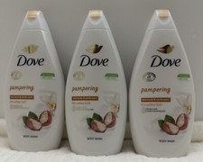 Image of Dove Pampering 100% Vegan Body Wash With Shea Butter & Vanilla scent (3x450ml)