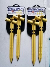Speed Cinch (4)Rope Stakes 9" Cord Line Made in USA tents awnings