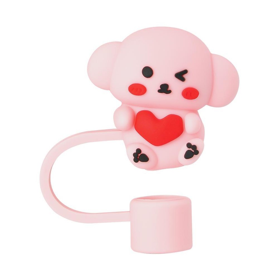 Silicone Love Puppy 10mm Straw Cap Prevent Straw Bending Cute Dog яуy