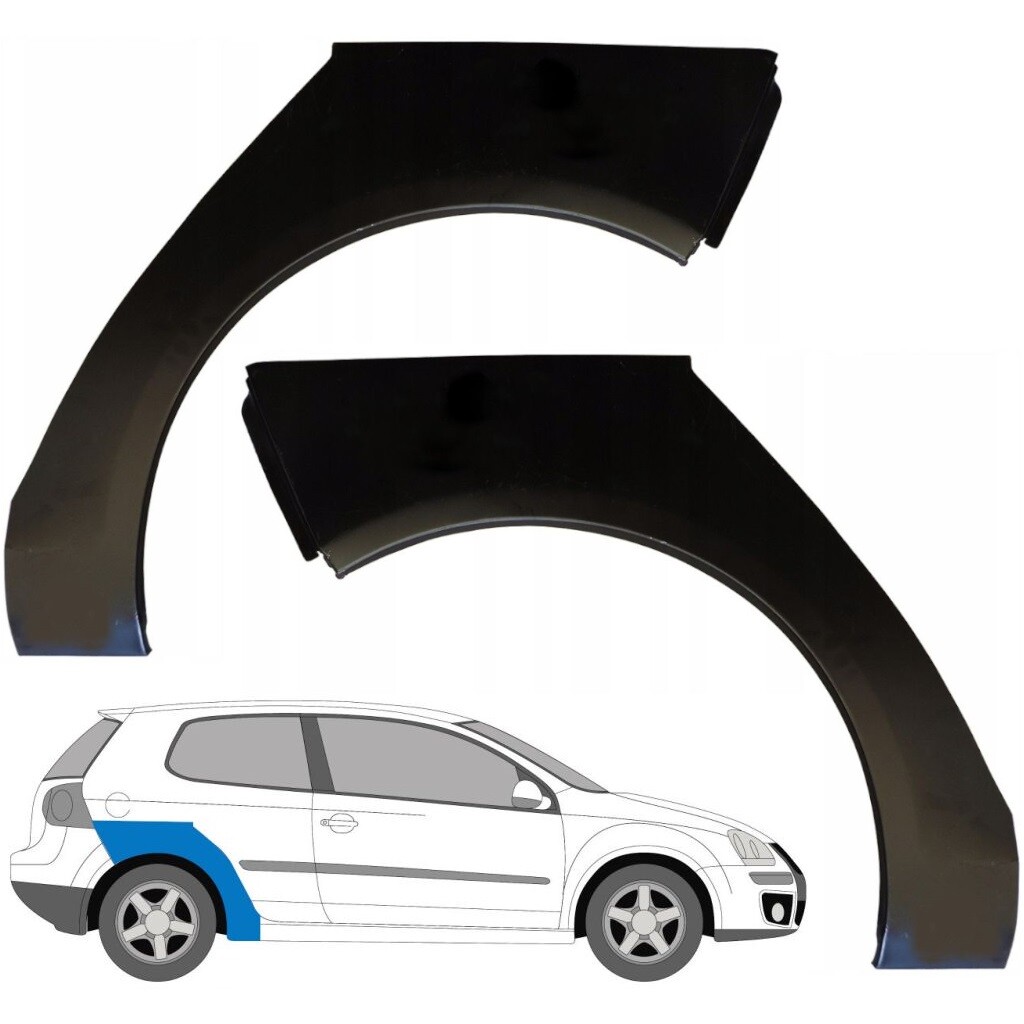 VOLKSWAGEN GOLF 5 2003-2009 3 DOOR REAR WHEEL ARCH REPAIR PANEL WING / PAIR