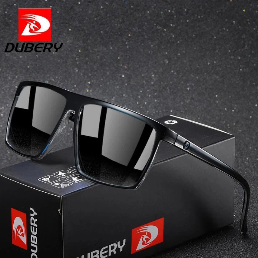 DUBERY Men Women Polarized Sport Sunglasses Square Driving Fishing