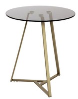 Haku Beistelltisch Gold-Grau ø 45Cm Wohnzimmertisch Ablagetisch Couchtisch Tisch