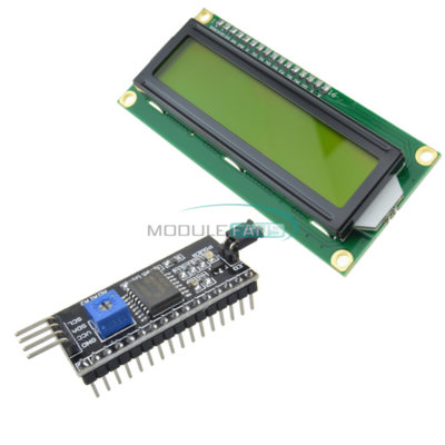 IIC/I2C/TWI/SPI Interface Board Modul +1602 16x2 LCD Gelb Display HD44780