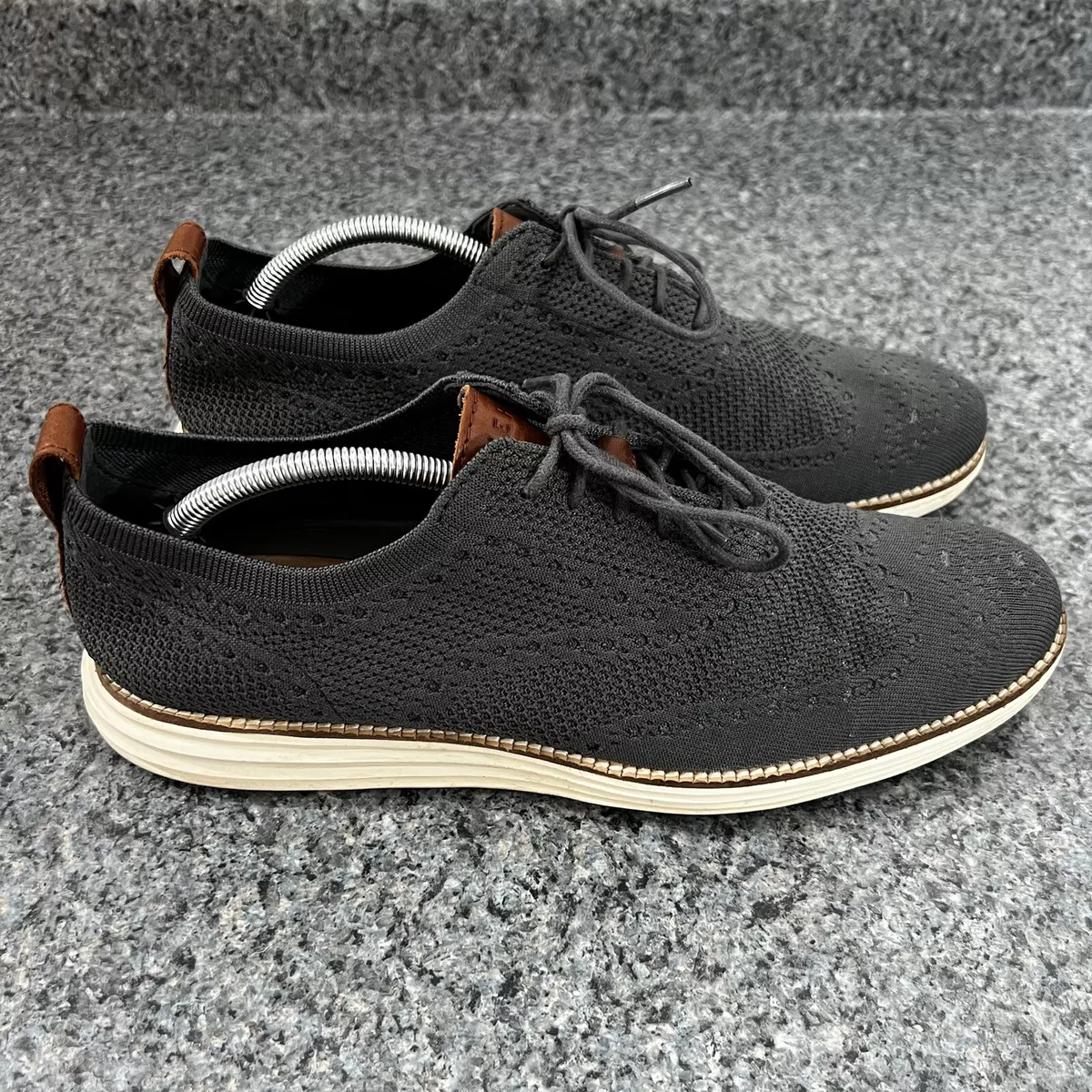 Cole Haan Original Grand Gray Knit Wingtip Oxford Shoes C27961