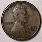1925-S Lincoln Wheat Cent Almost Uncirculated AU Coin, Issues #10123