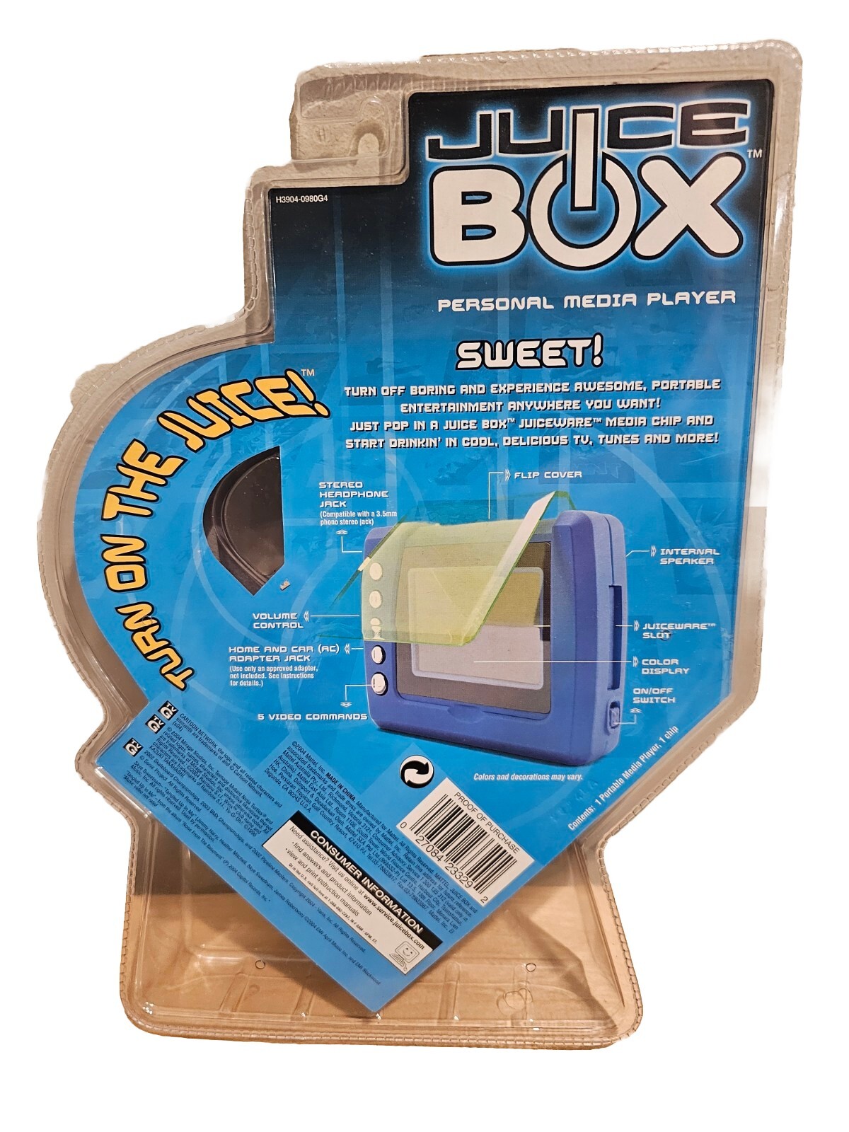 Juice Box Personal Media Player MP3 JPEG FACTORY SEALED 2004 & FREE SHIPPING