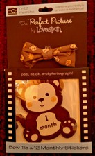 New MONKEY Baby Boys LOVESPUN The Perfect Picture Bow Tie  12 Photo Stickers