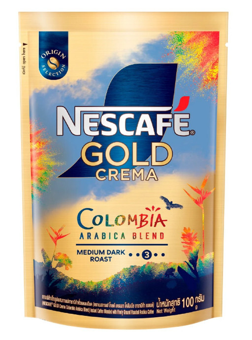 Nescafe Gold Crema Colombia Arabica Blend Medium Dark Roast Instant Coffee 