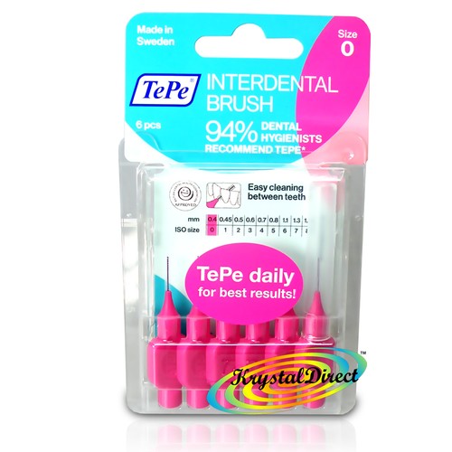 Tepe 0.40mm Pink Interdental Brush Size 0 Easy Clean Between Teeth Pack