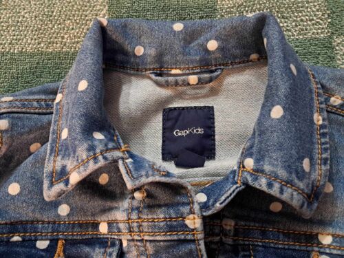 Gap Girl's Sz4/5 Denim Jacket (polka-dot) - Picture 3 of 5