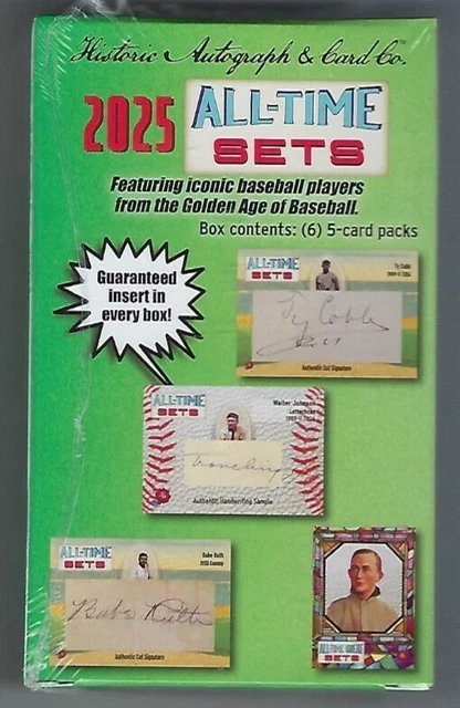 RIP & SHIP - 2025 Historic Autographs All Time Sets Baseball Box