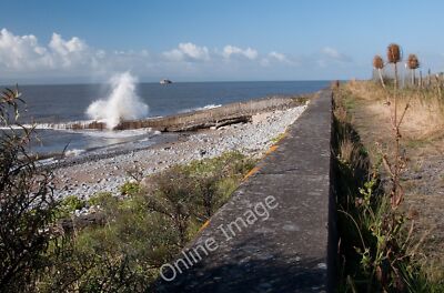Photo 12x8 Breaking seas at Breaksea Point - Aberthaw East Aberthaw ...